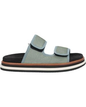 Hogan Sandals Textile Fibres, Leather - Green
