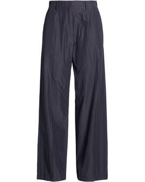 forte_forte Charcoal Trousers Polyester, Cotton - Blue