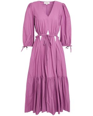 Sea Maxi Dress Cotton - Purple