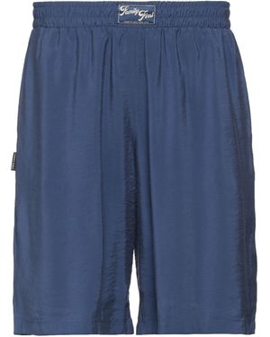 FAMILY FIRST Shorts & Bermuda Shorts Cupro, Polyester - Blue