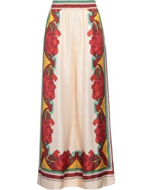 La DoubleJ Trousers Silk - Red