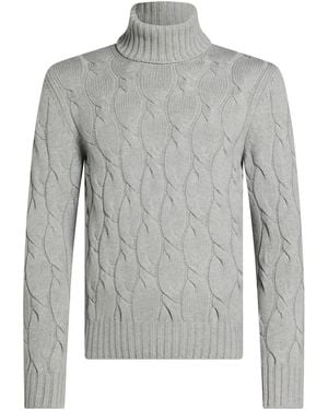 Gran Sasso Turtleneck Virgin Wool, Viscose, Cashmere - Grey