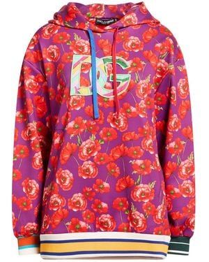 Dolce & Gabbana Mauve Sweatshirt Polyester, Elastane, Cotton, Metallic Polyester, Silk - Red