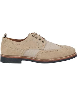 Marco Ferretti Lace-Up Shoes Leather, Textile Fibers - White