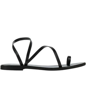 STELLA D'OTRANTO Thong Sandal Textile Fibers - Black