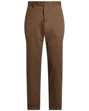 Barba Napoli Khaki Trousers Cotton, Elastane - Brown
