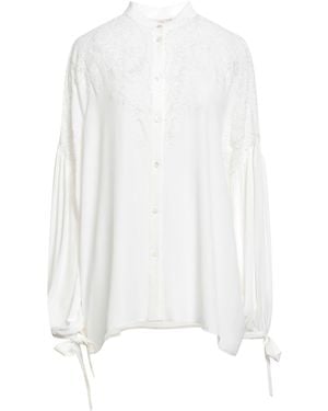 ERMANNO FIRENZE Shirt Acetate, Silk - White