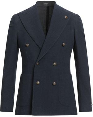 BRERAS Milano Blazer Virgin Wool, Elastane - Blue