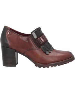 Tamaris Dark Loafers Leather, Textile Fibers - Brown
