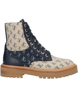 Jimmy Choo Ankle Boots Textile Fibers, Leather - Blue