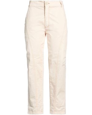Manila Grace Cream Pants Cotton, Elastane - Natural