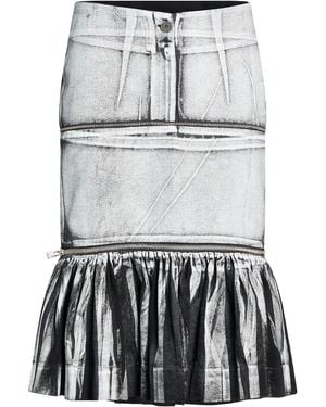 VAQUERA Midi Skirt Cotton - Gray