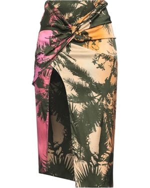 Laneus Dark Midi Skirt Viscose, Elastane - Green