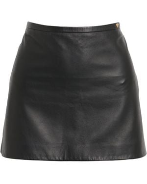 Versace Mini Skirt Lambskin - Black