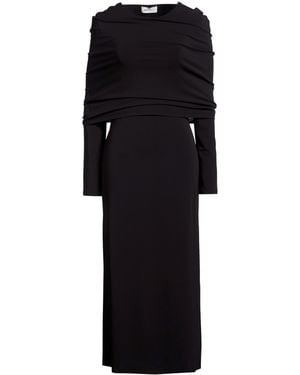 MEIMEIJ Maxi Dress Acetate, Polyamide, Elastane - Black