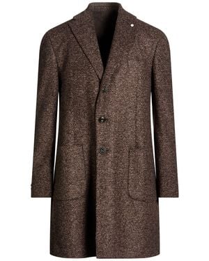 L.B.M. 1911 Dark Coat Polyester, Acrylic, Virgin Wool - Brown