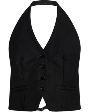 Department 5 Tailored Vest Polyester, Viscose, Polyamide - Black