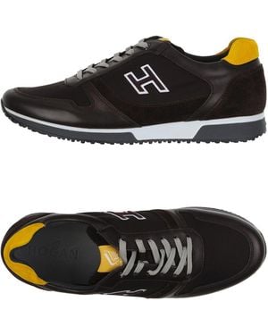 Hogan Sneakers Soft Leather, Technical Fibers - Black