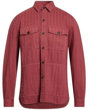 Isaia Shirt Cotton, Cashmere - Red