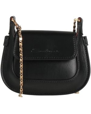 Santoni Cross-Body Bag Leather - Black