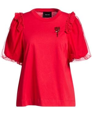Simone Rocha T-Shirt Cotton, Polyamide - Red