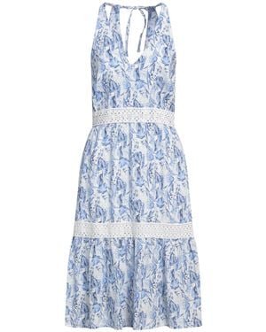 120% Lino Midi Dress - Blue