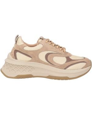 Emanuélle Vee Sneakers Leather, Textile Fibers - Natural