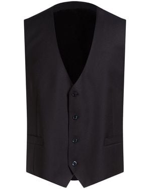 Corneliani Midnight Tailored Vest Virgin Wool - Black