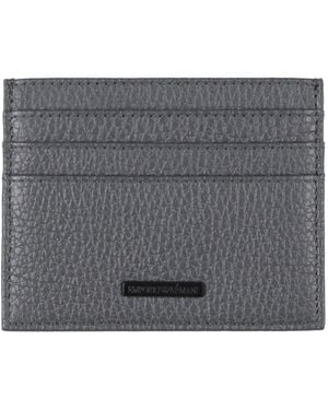 Emporio Armani Cardholder Cow Leather - Grey