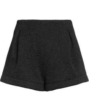 THE M.. Shorts & Bermuda Shorts Polyester, Virgin Wool - Black