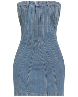 Mugler Mini Dress Cotton, Elastane - Blue