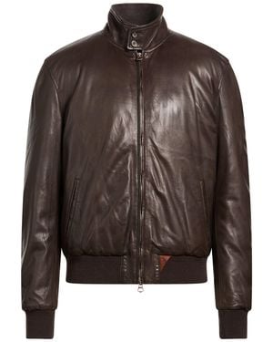 Stewart Jacket Leather - Brown
