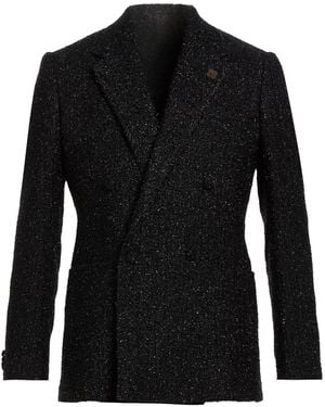 Lardini Blazer Polyamide, Wool, Acrylic, Silk - Black