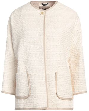 Cinzia Rocca Cream Jacket Cotton, Polyester, Polyamide - Natural