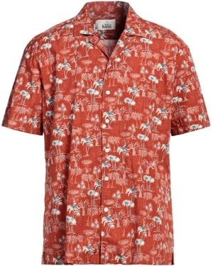 B.D. Baggies Hawaiian-Print Cotton Camp Shirt - Red