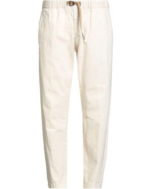 White Sand Cream Pants Cotton - Natural