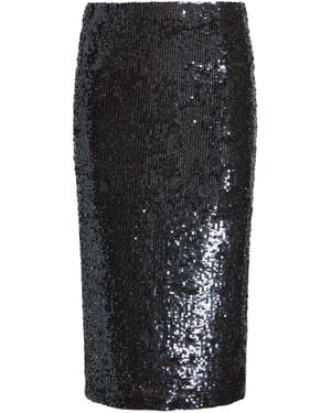 P.A.R.O.S.H. Charcoal Midi Skirt Polyamide, Elastane - Black