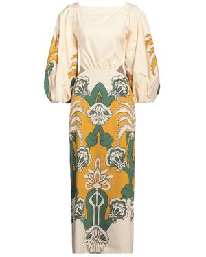 Johanna Ortiz Ivory Maxi Dress Organic Cotton - Metallic