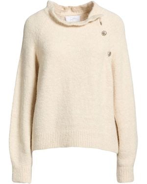 Soallure Sweater Acrylic, Textile Fibers, Mohair Wool, Wool, Metallic Polyester - Natural