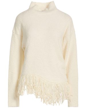 SIMONA CORSELLINI Cream Turtleneck Acrylic, Polyamide, Wool, Alpaca Wool, Elastane - White