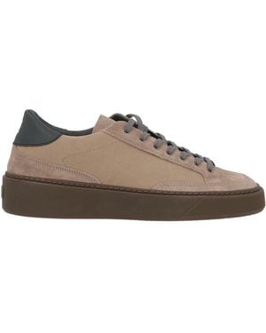 Date Camel Sneakers Leather, Textile Fibers - Brown