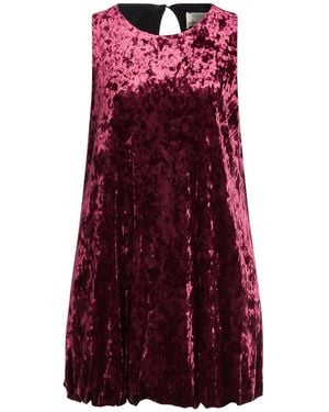 Angela Davis Burgundy Mini Dress Polyester, Elastane - Purple