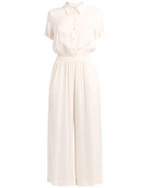 ALESSIA SANTI Viscose Button-Front Jumpsuit - White