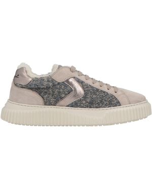 Voile Blanche Taupe Sneakers Leather - White