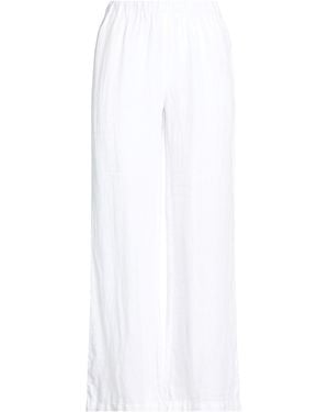 120% Lino Trousers Linen - White