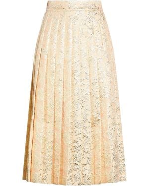 Dolce & Gabbana Chambray Tie-Waist Shirtdress Midi Skirt Polyester, Polyamide, Metallic Polyester - Natural