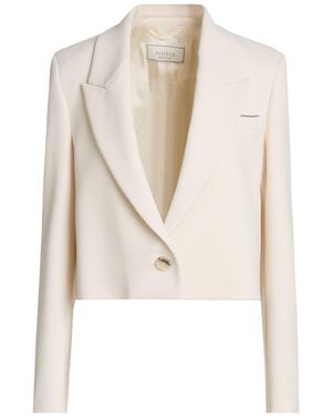 Peserico Cream Blazer Polyester, Viscose, Cotton, Elastane - White