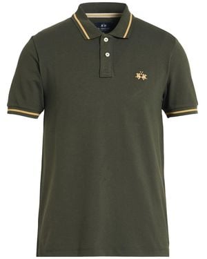 La Martina Military Polo Shirt Cotton, Elastane - Green