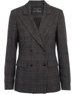 ALESSIA SANTI Charcoal Blazer Cotton, Wool, Polyamide, Polyester - Black
