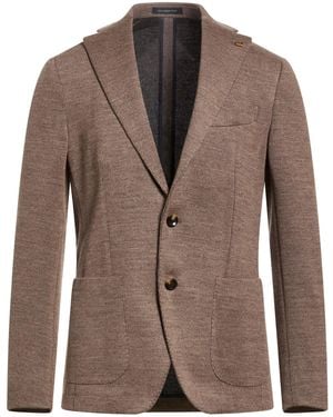 Sartoria Latorre Light Blazer Polyester, Virgin Wool, Acrylic - Brown